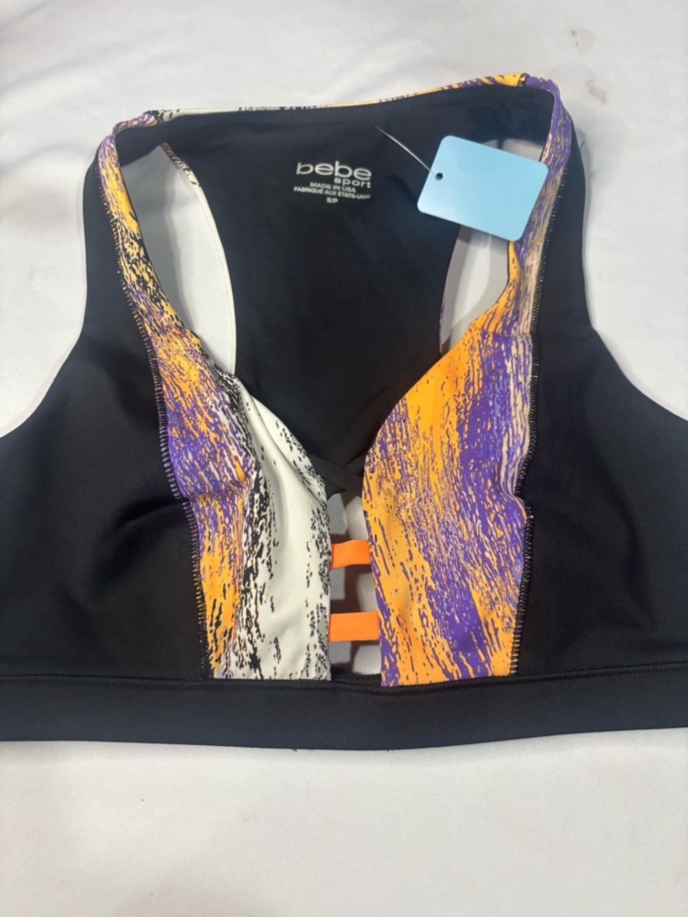 Y2K bebe Made in the USA Sport Women's Black Sports Bra